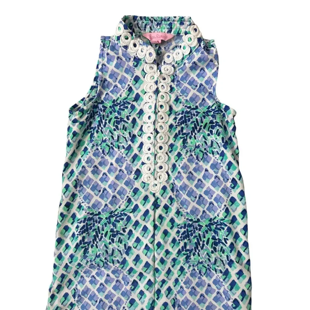 Lilly Pulitzer Jane Child’s Blue and White Maxi Dress  Size 6